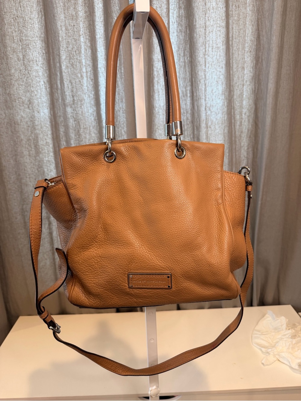 Marc Jacobs Leather Tote Shoulder Bag in Tan